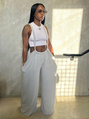 "Go With The Flow" Jumpsuit (Gray)